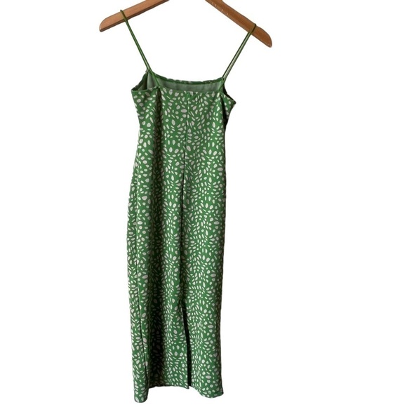 Zara Jacquard Green Dress Size Small - Picture 5 of 7